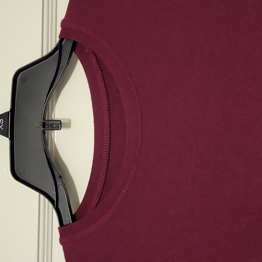Cuddl Duds long sleeve top, maroon color - Picture 2 of 4
